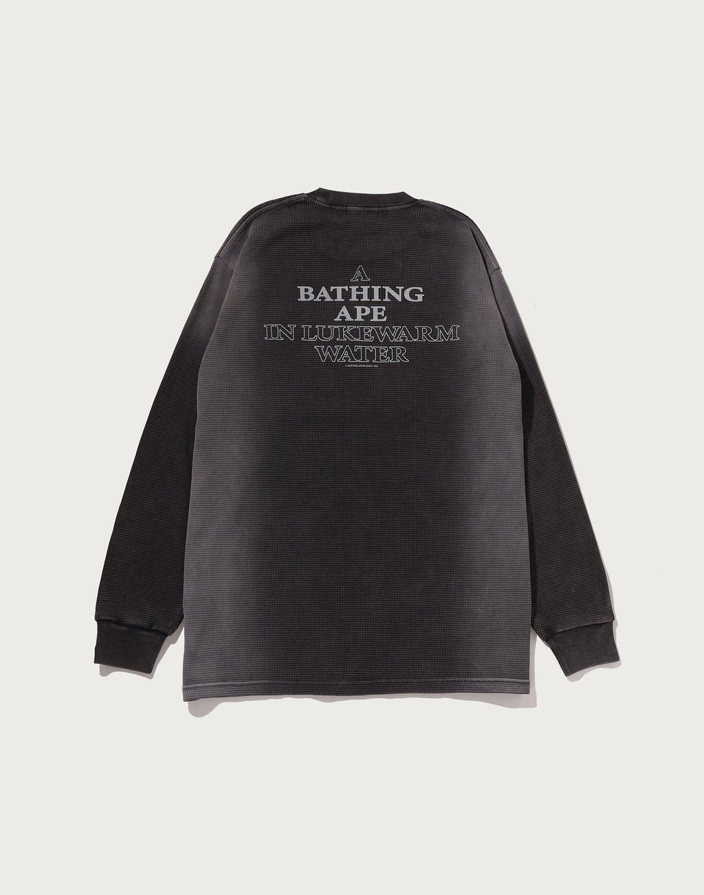 HEAVY WASHED BAPE MILITARY GRAPHIC RELAXED FIT LS TEE MENS