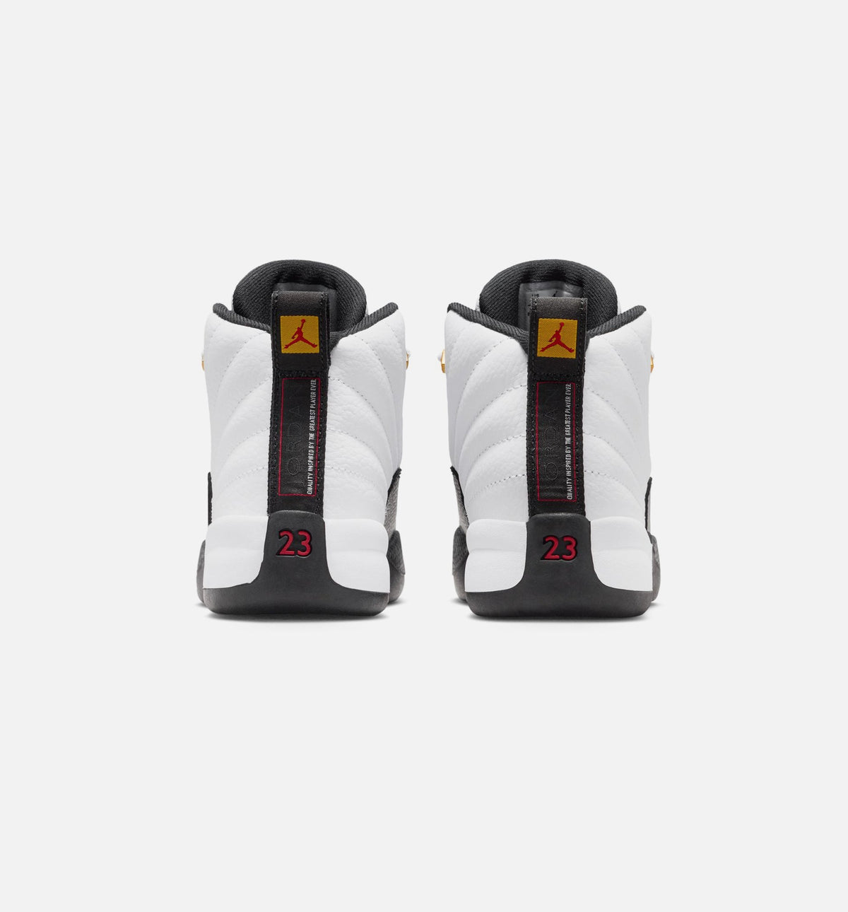 Air Jordan 12 Retro Taxi Preschool Lifestyle Shoe – White / Black / Taxi