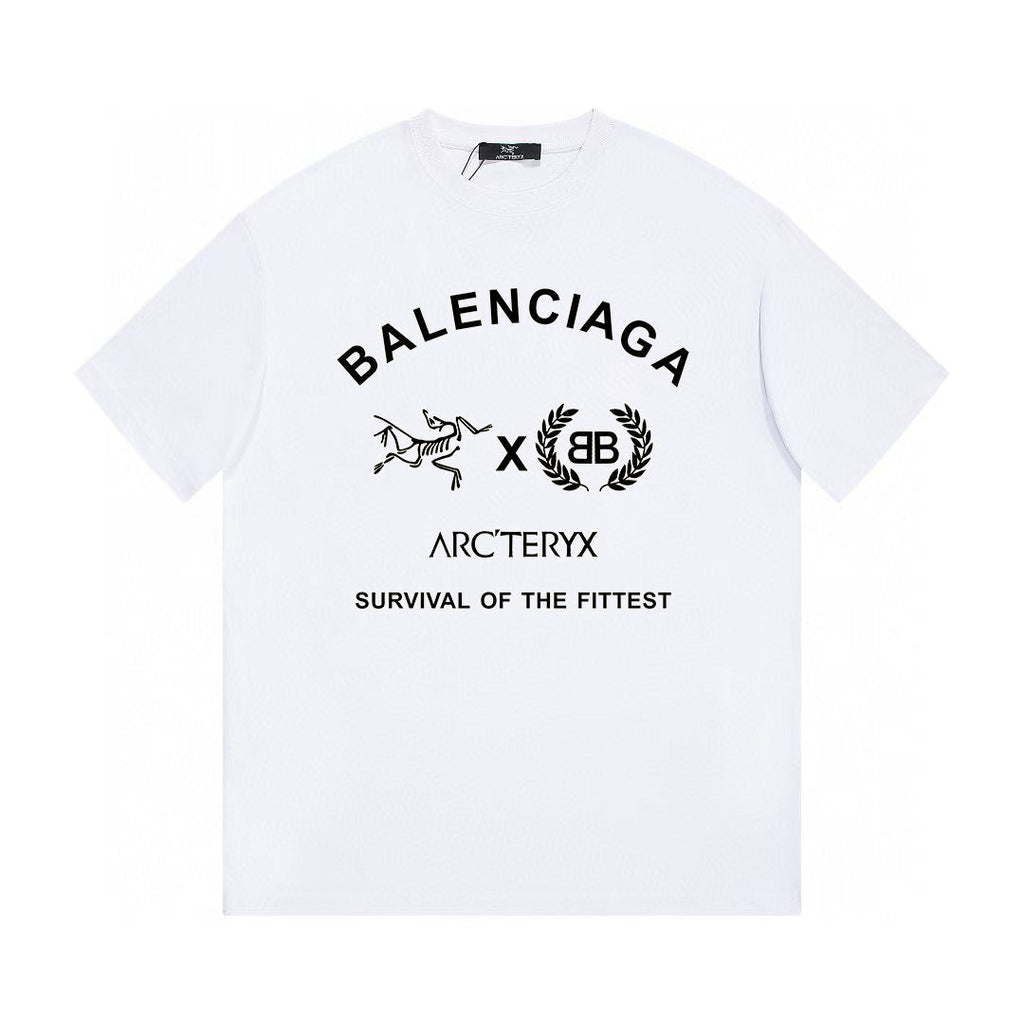 Balenciaga X Arc'teryx Co‑Branded "Survival Of The Fittest" Graphic Short‑Sleeve T‑Shirt Unisex