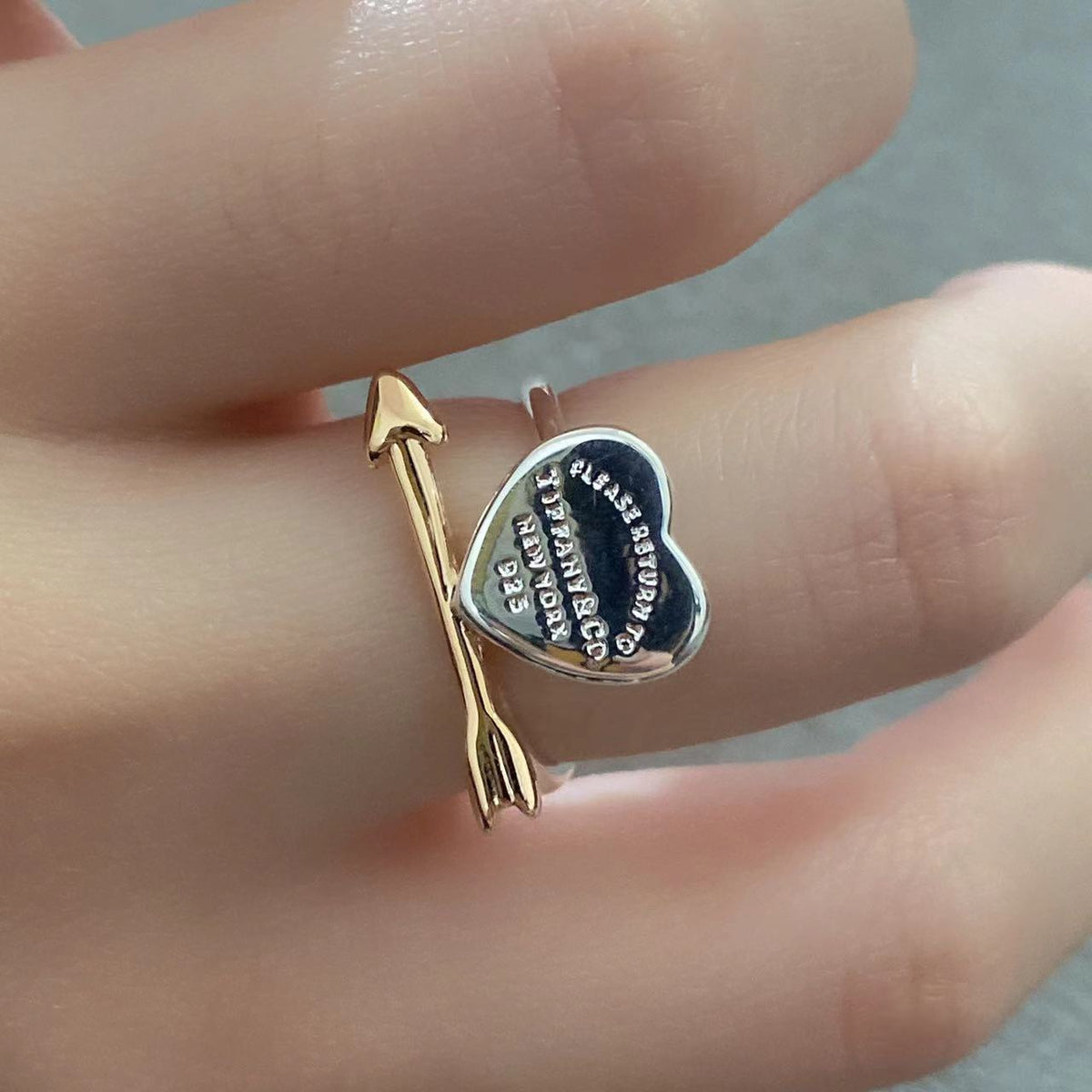 TIFFANY LOVETRUCK HEART AND ARROW RING
