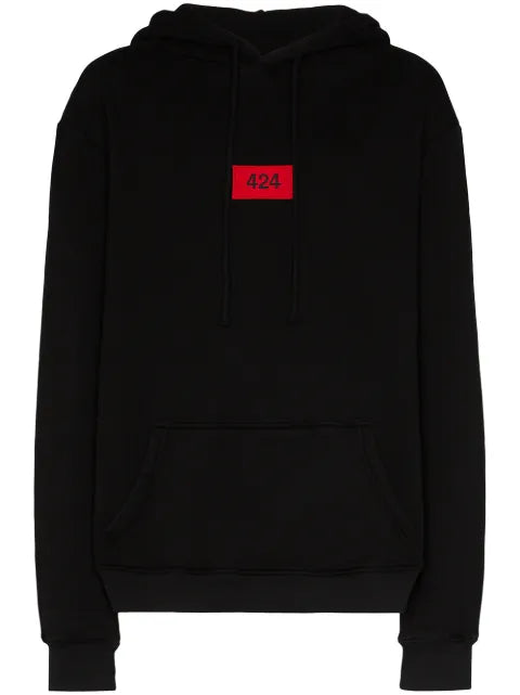 424 hoodie with logo patch
