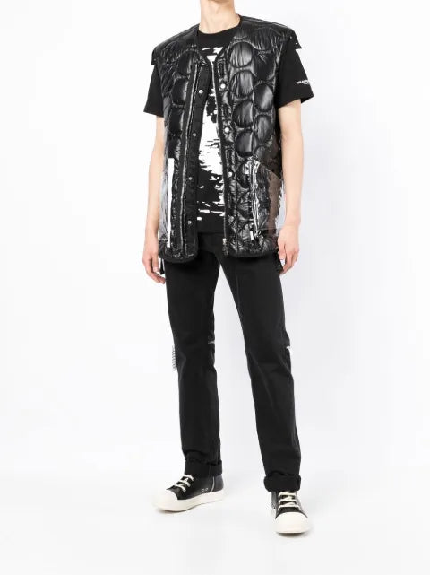 Takahiromiyashita The Soloist quilted transparent pocket gilet