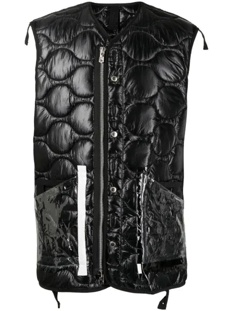 Takahiromiyashita The Soloist quilted transparent pocket gilet