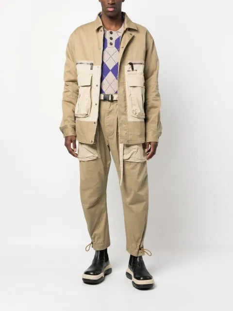 DSQUARED2 two-tone flap-pocket jacket