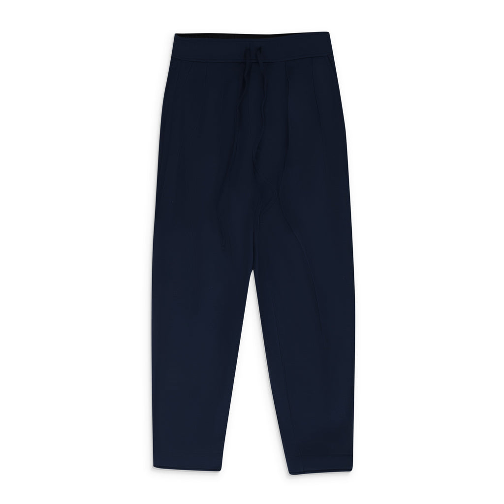 Navy Inverted Pleat Sweatpant