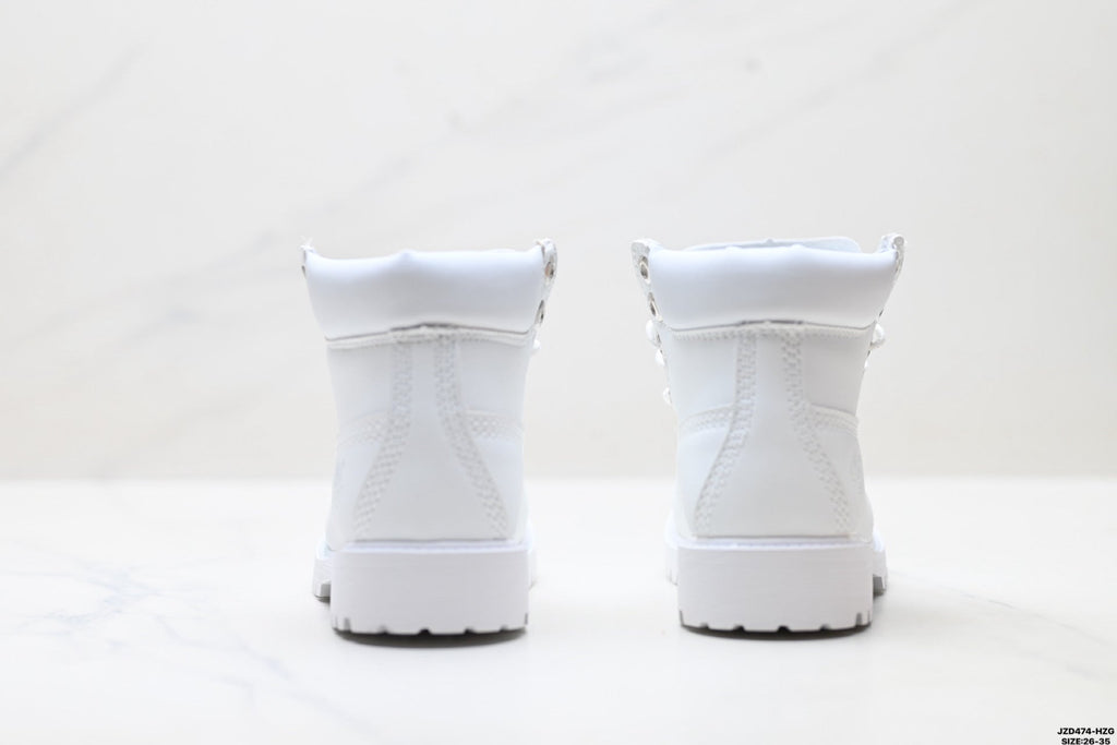 Timberland White Kids Premium Leather Boot