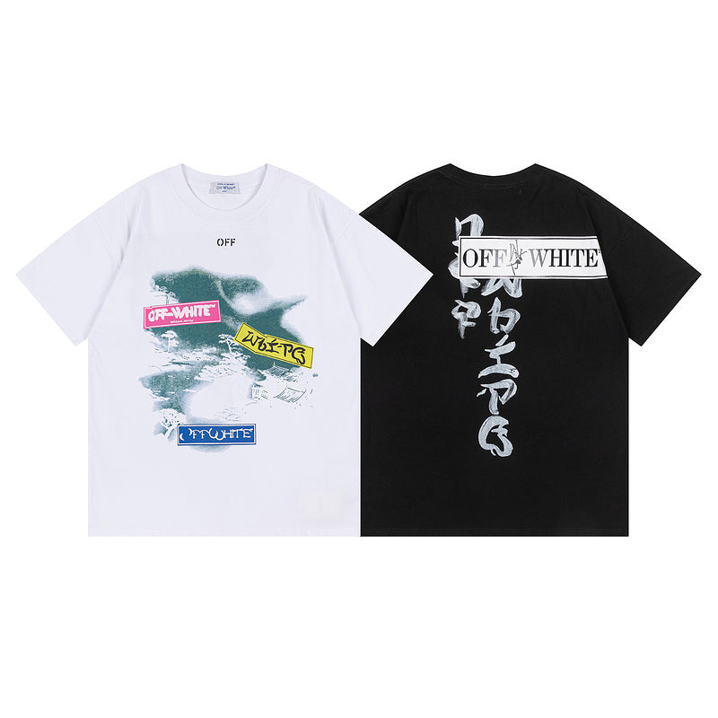 OFF WHITE Type Sticker black t-shirt