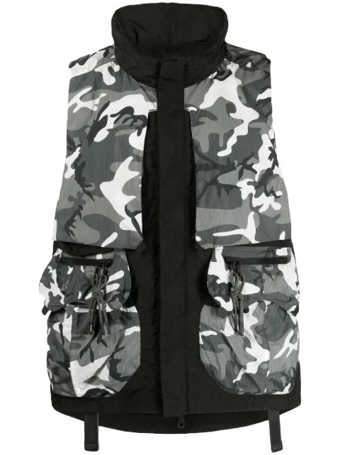 Mostly Heard Rarely Seen camouflage-print layered gilet