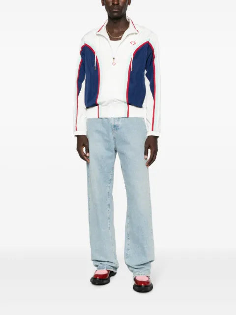 Casablanca panelled zip-up track jacket