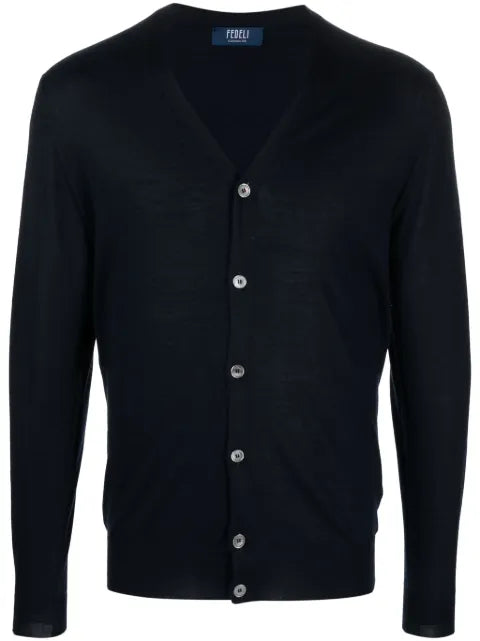 Fedeli V-neck buttoned cardigan