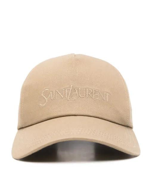 Saint Laurent Gabardine-logo-embroidered baseball cap