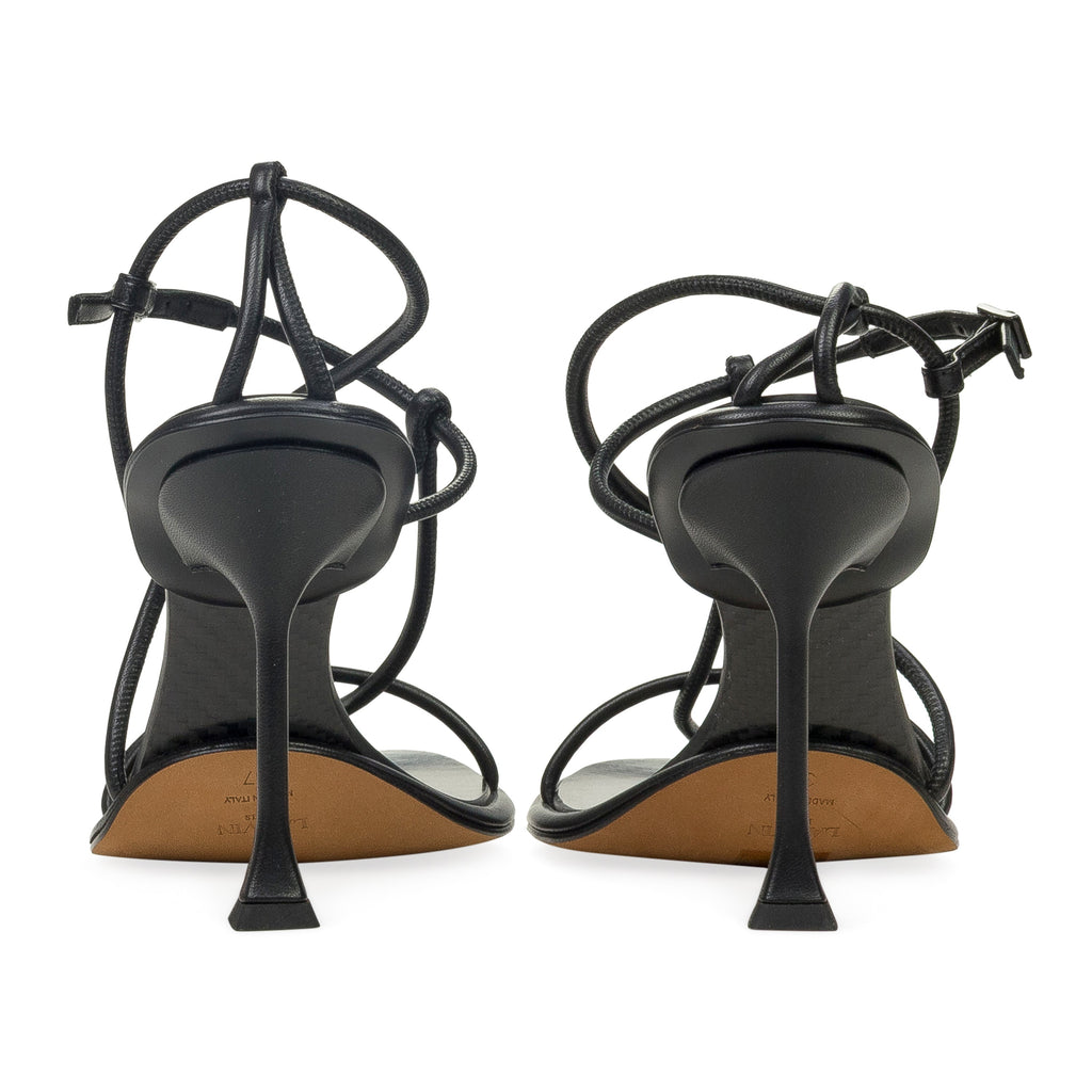 BLACK STRAPLIGHT SANDAL À TALONS 110MM HEELS