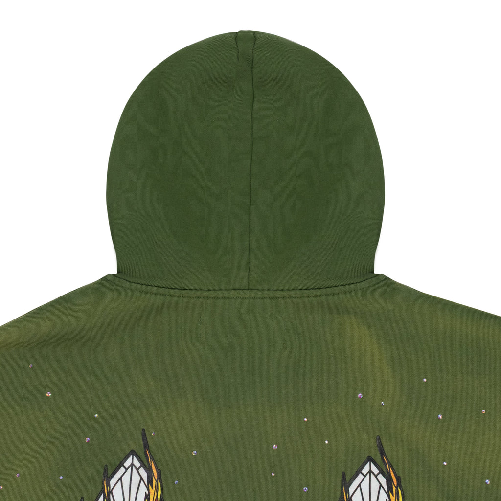 GREEN FLAME GLASS HOODIE
