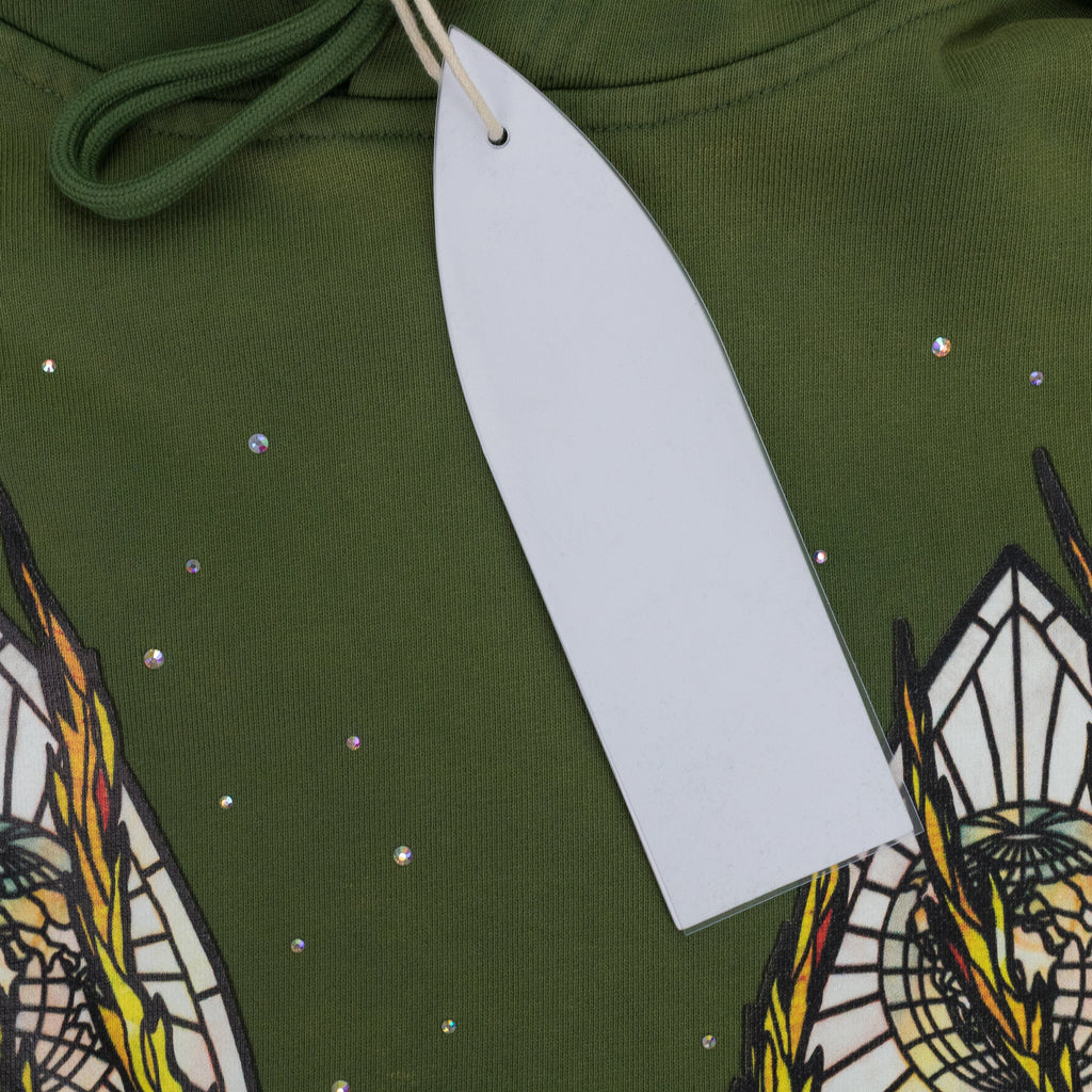 GREEN FLAME GLASS HOODIE