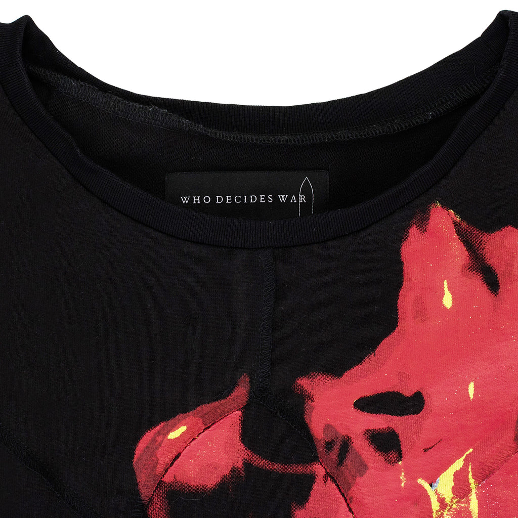 BLACK FLAME LONG SLEEVE T-SHIRT