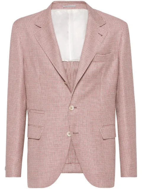 Brunello Cucinelli houndstooth-pattern blazer