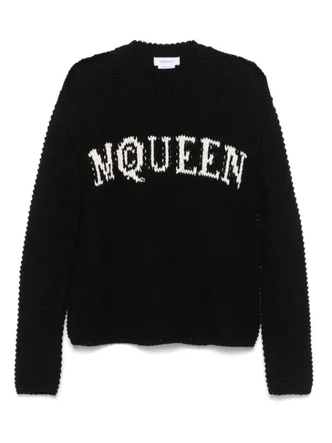 Alexander McQueen logo-intarsia sweater