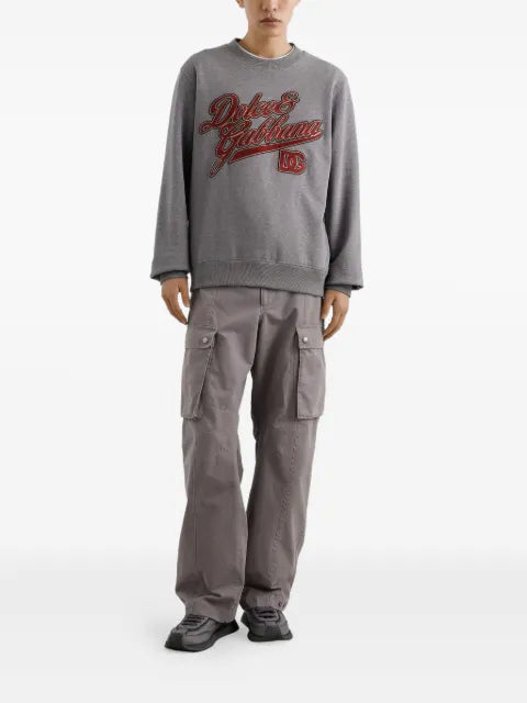 Dolce & Gabbana logo-embroidered sweatshirt