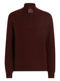 Dolce & Gabbana half-zip waffle-knit sweater