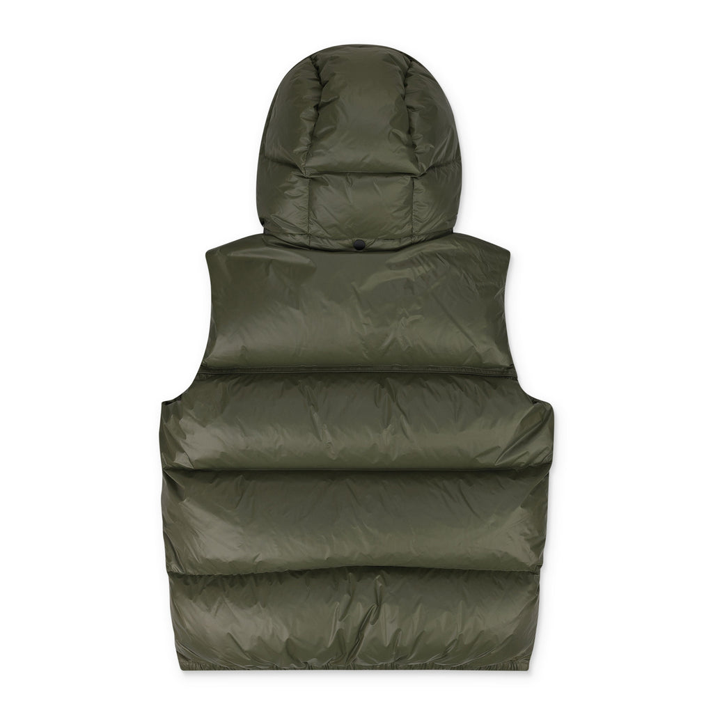Green Nylon Puffer Vest