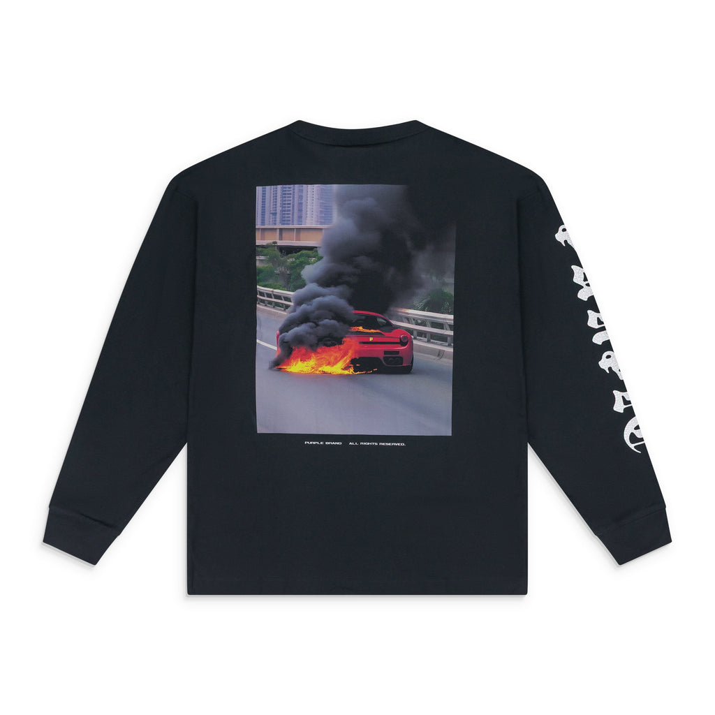Black Beauty Textured Jersey LS T-shirt