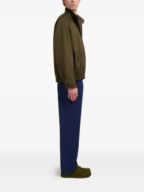 Marni deep green organic gabardine bomber jacket