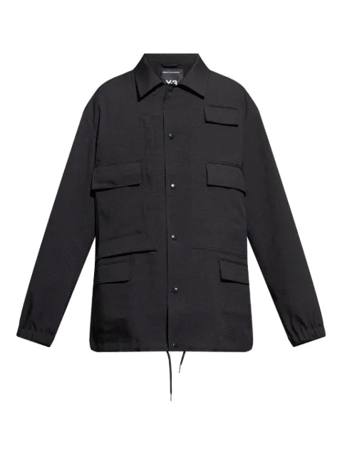 Y-3 multi-pocket button-fastening jacket