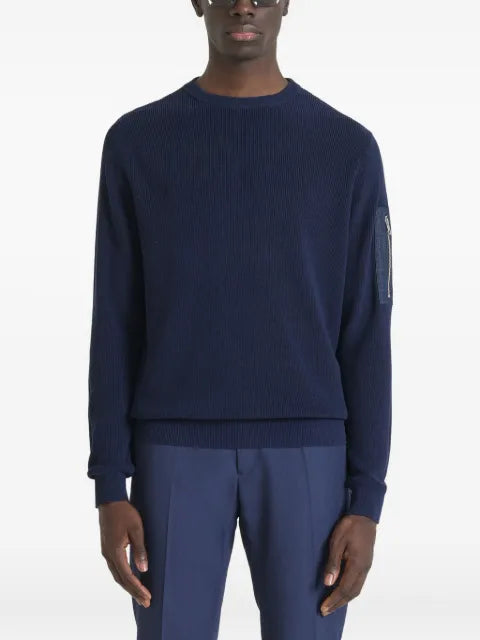 Antony Morato ribbed zip-pocket jumper