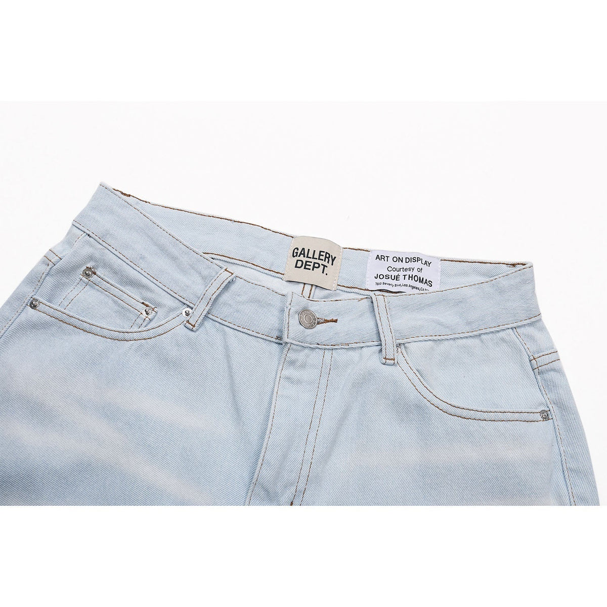 Gallery Dept Jeans Splicing Contrast Color Casual Denim Trousers