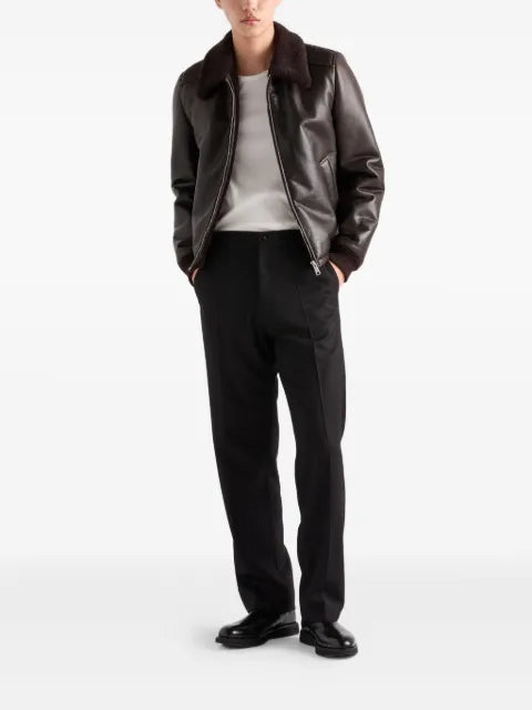 Prada leather and shearling jacket