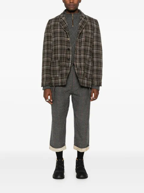 A Tentative Atelier checked shirt jacket