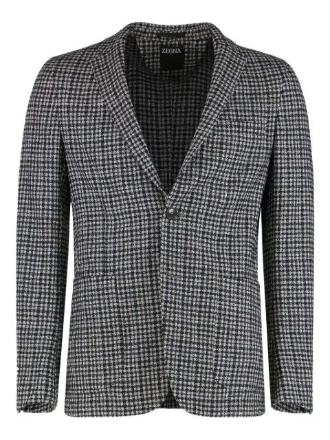 Zegna checked single-breasted blazer