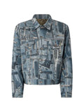 Roberto Cavalli patchwork denim jacket