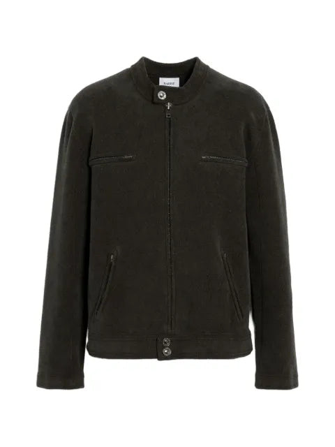 Barrie suede effect zip jacket