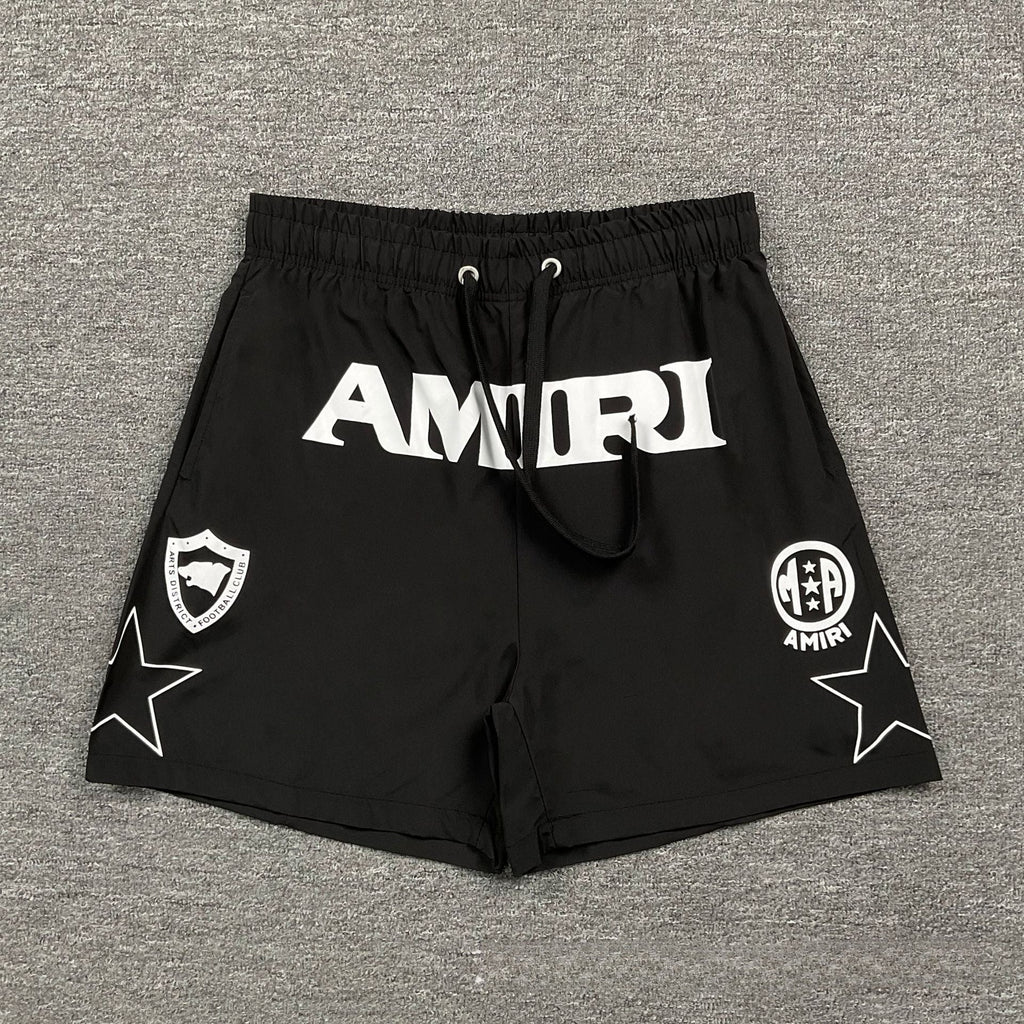 Amiri Star Letter Print Casual Loose Beach Shorts Unisex