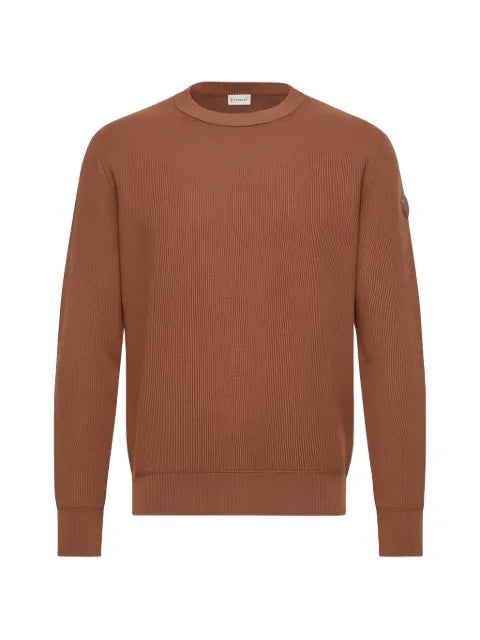 Moncler leather logo wool sweater
