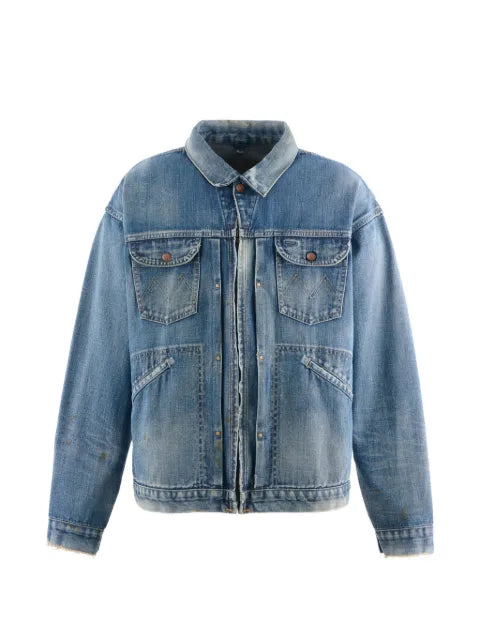 SAINT MXXXXXX elasticated denim jacket