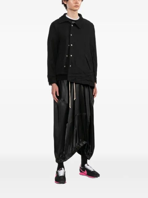 Black Comme Des Garçons asymmetric press-stud jacket