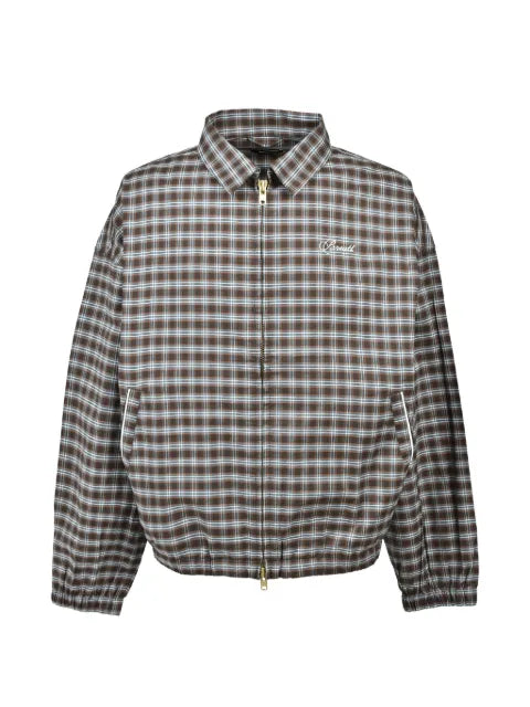 BREATH SCRIPT LOGO check-pattern jacket
