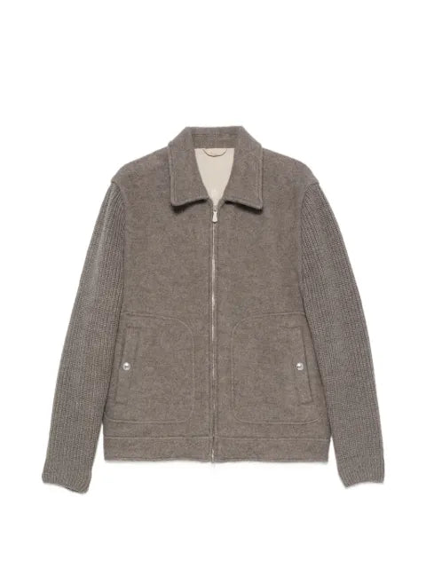Eleventy knit-sleeves jacket
