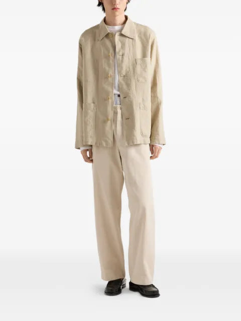 Prada single-breasted linen jacket