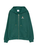 Casablanca logo-embroidered zip-up hoodie