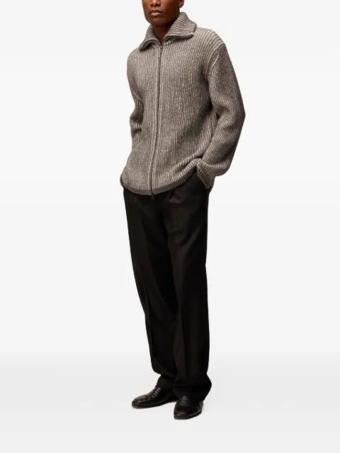 RETORI two-way-zip-fastening cardigan