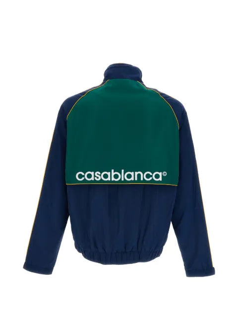 Casablanca logo-print panelled jacket
