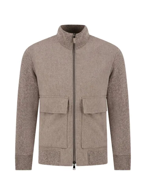 Paul & Shark Aliseo zip-up panelled sweater