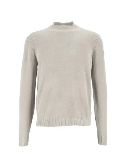RRD velvet-effect ribbed-trim sweater