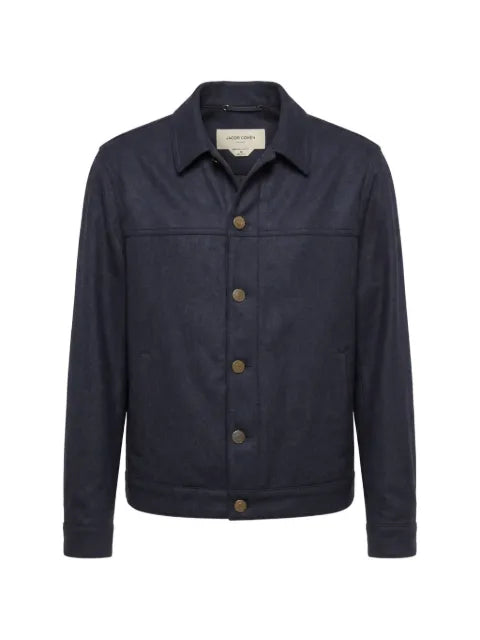 Jacob Cohën logo-patch button-up jacket