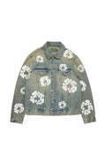 Denim Tears Wreath floral-print button-up denim jacket