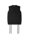 Simone Rocha lace-up button-down vest