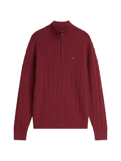 Tommy Hilfiger cable-knit quarter-zip sweater